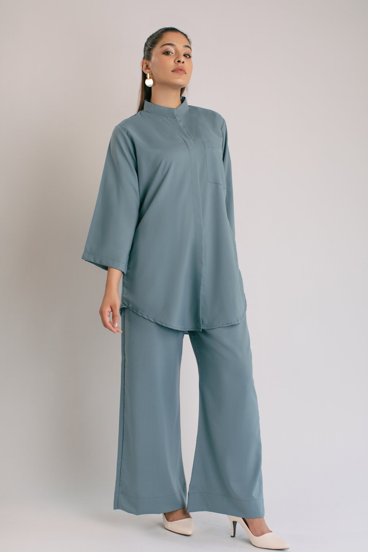 Pastel Blue Tunic - Peach Republic