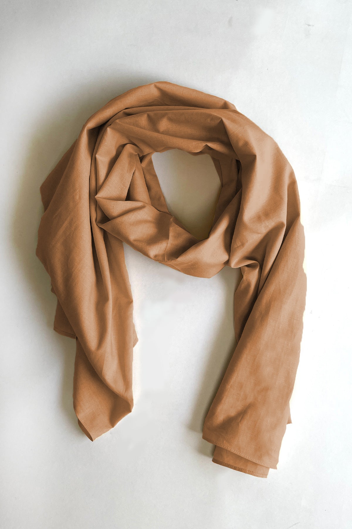 Pastel Brown Cambric Scarf - Peach Republic
