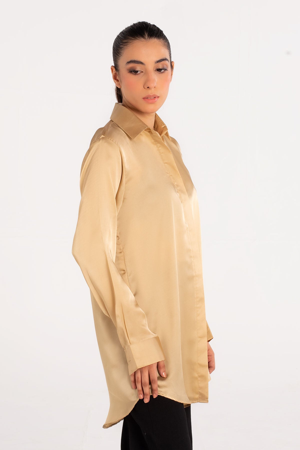 Pastel Silk Top - Peach Republic