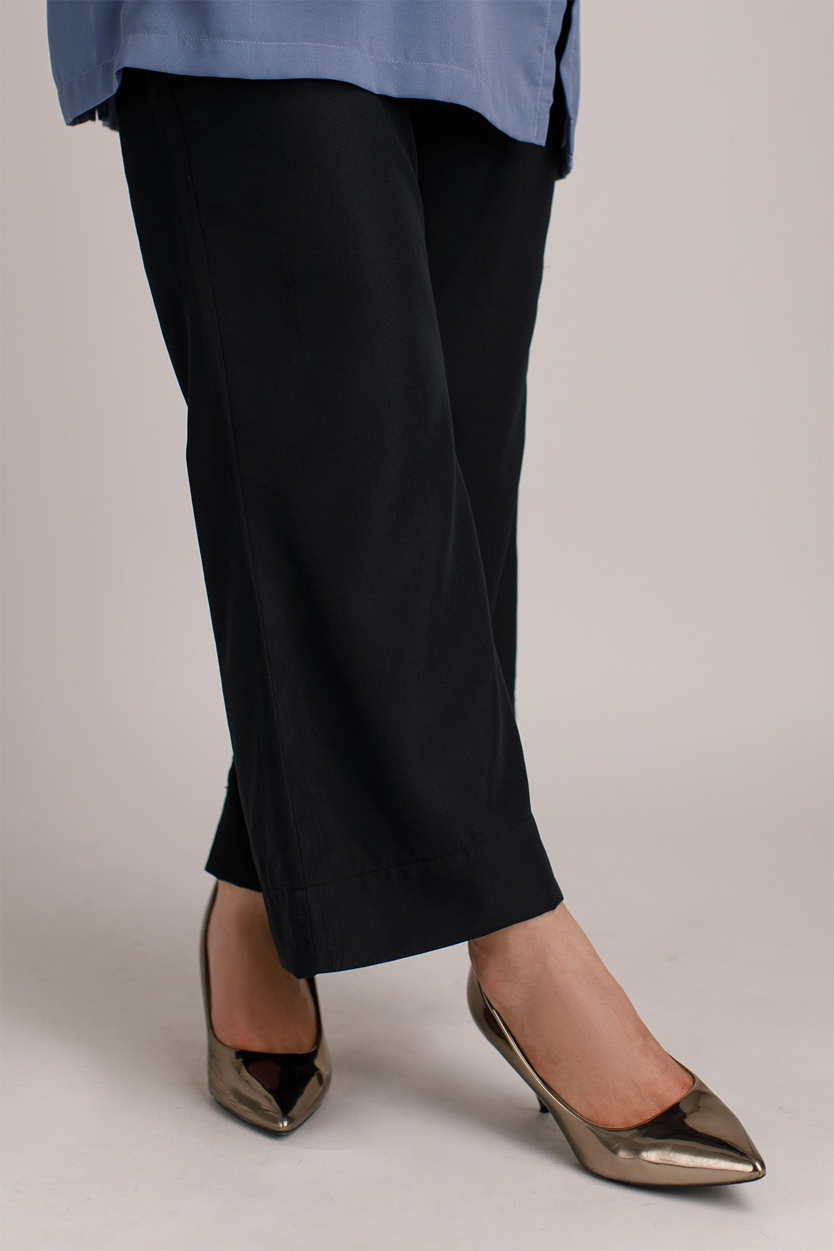 Plain Black Trouser - 01 - Peach Republic