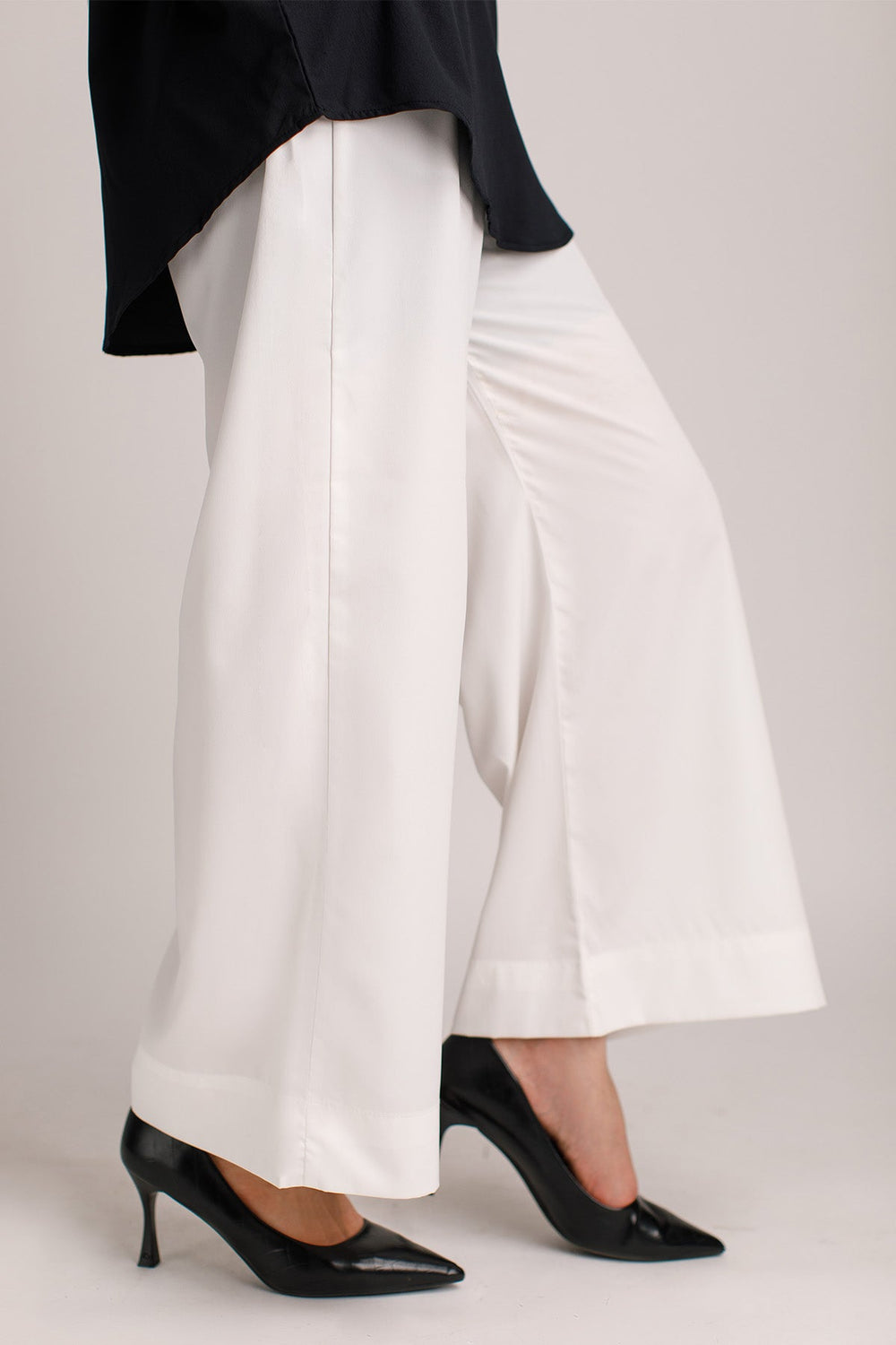 Plain White Trouser - 01 - Peach Republic