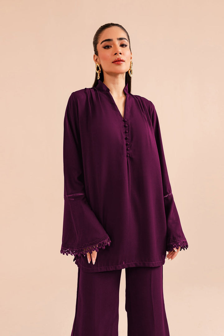 Plum Lace Dress - Peach Republic