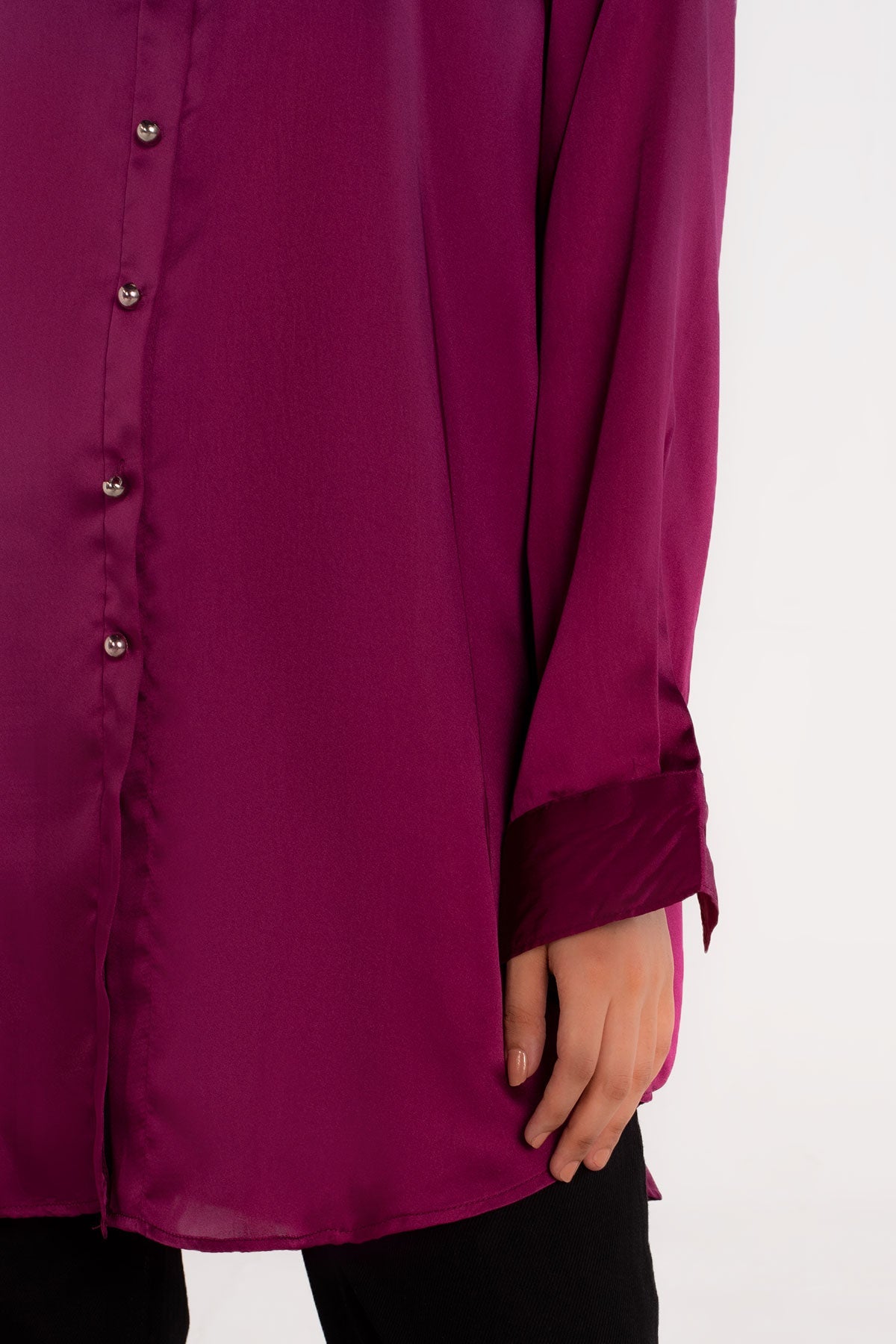 Plum Silk Top - Peach Republic