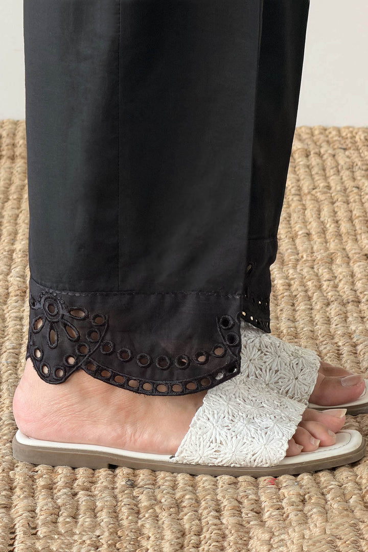Black Schiffli Trouser