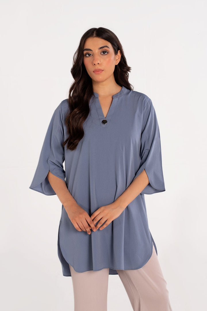 Powder Blue Top - Peach Republic