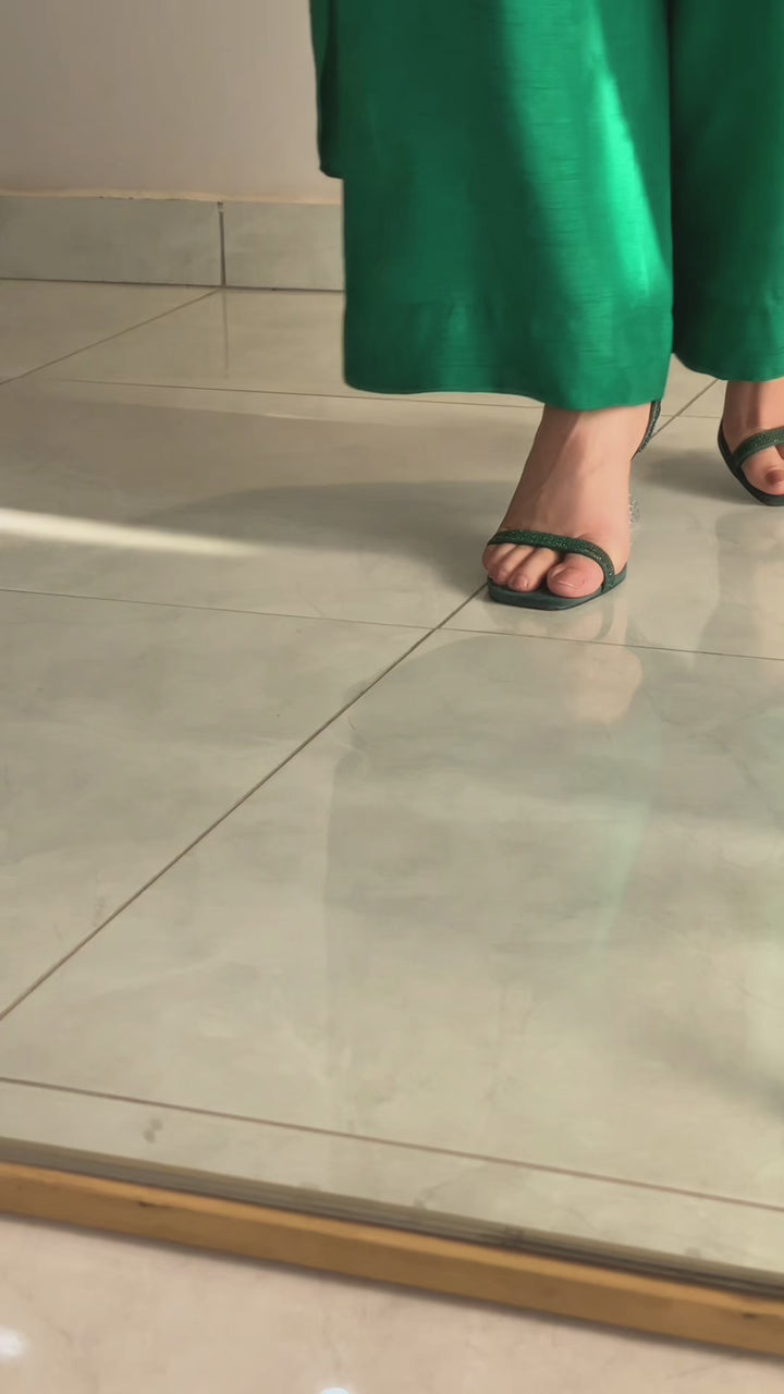 Emerald Green Korean Silk 3-Piece Set