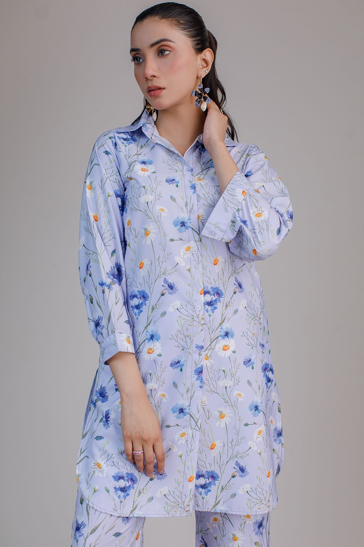 Printed Co Ord Set - 09 - Peach Republic