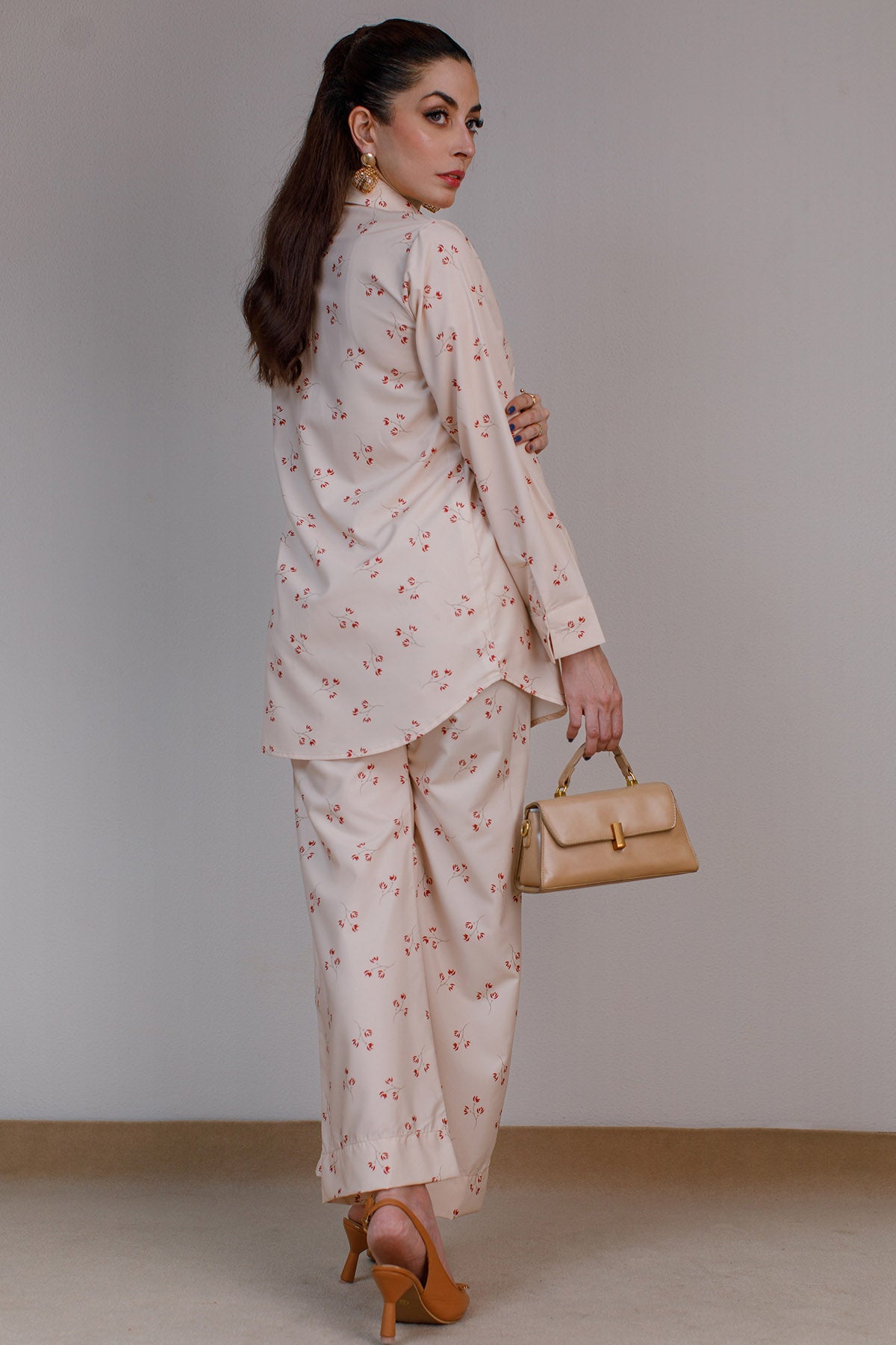 Printed Co Ord Set - 10 - Peach Republic
