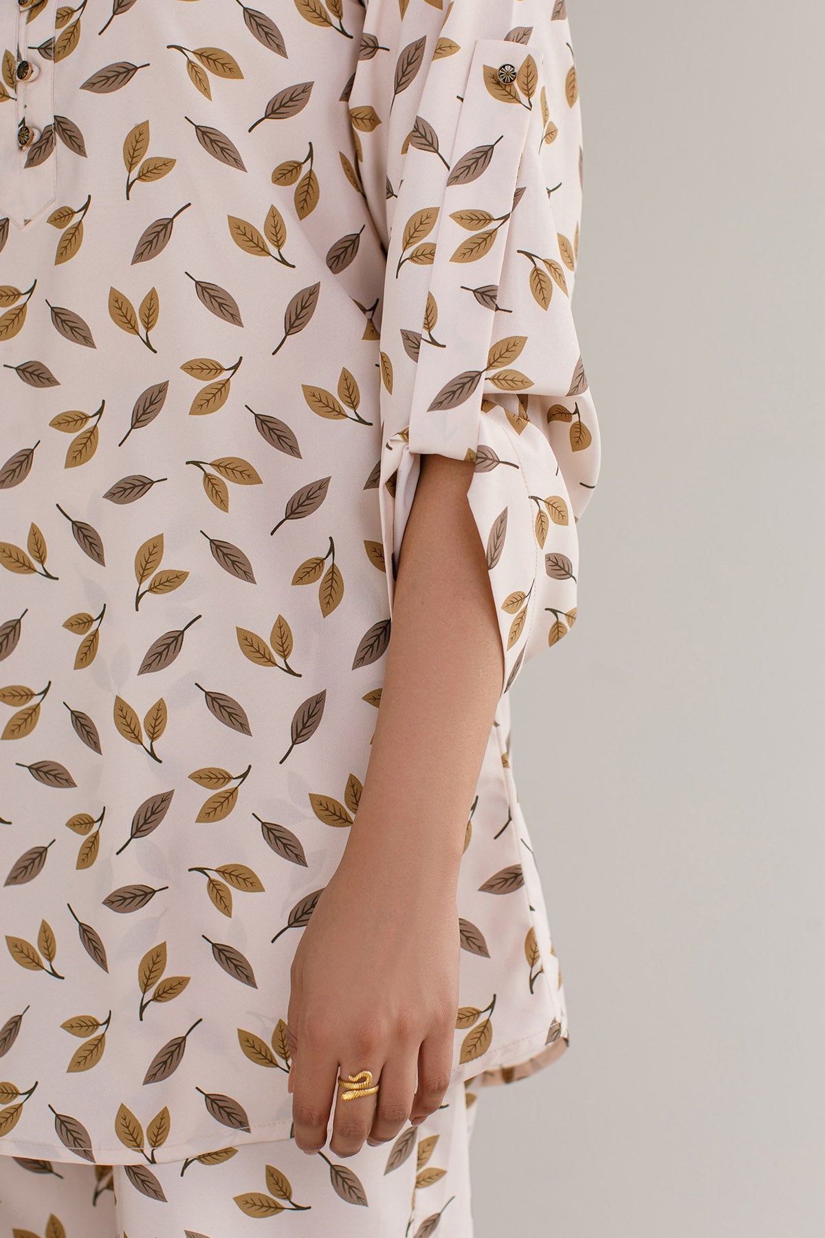 Printed Co Ord Set - 11 - Peach Republic