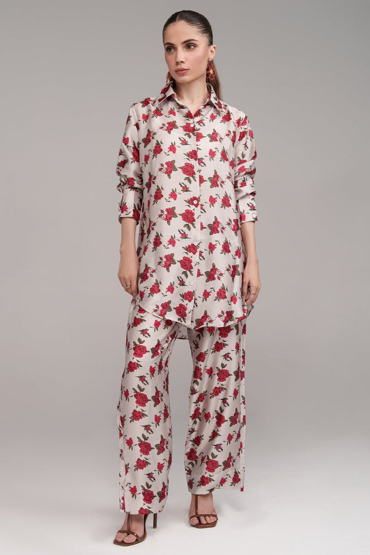 Printed Co Ord Set - 13 - Peach Republic