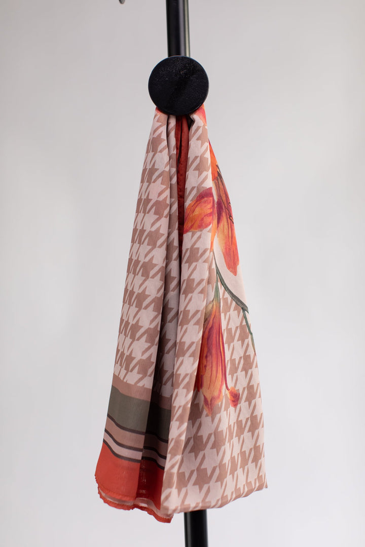Printed Scarf - 01 - Peach Republic