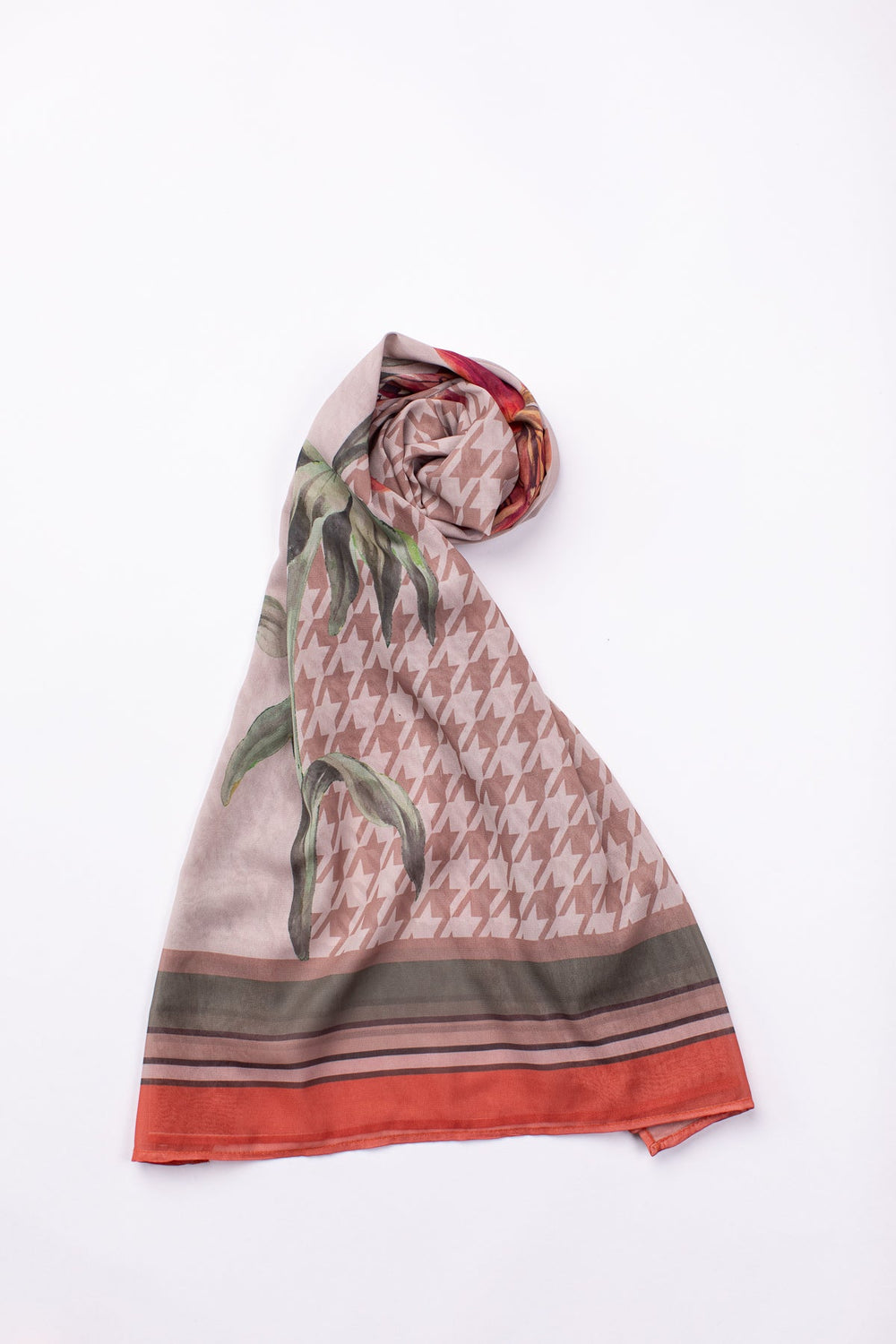 Printed Scarf - 01 - Peach Republic