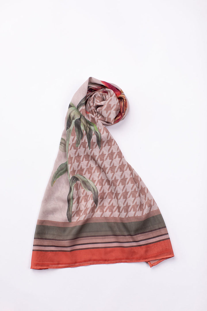 Printed Scarf - 01 - Peach Republic