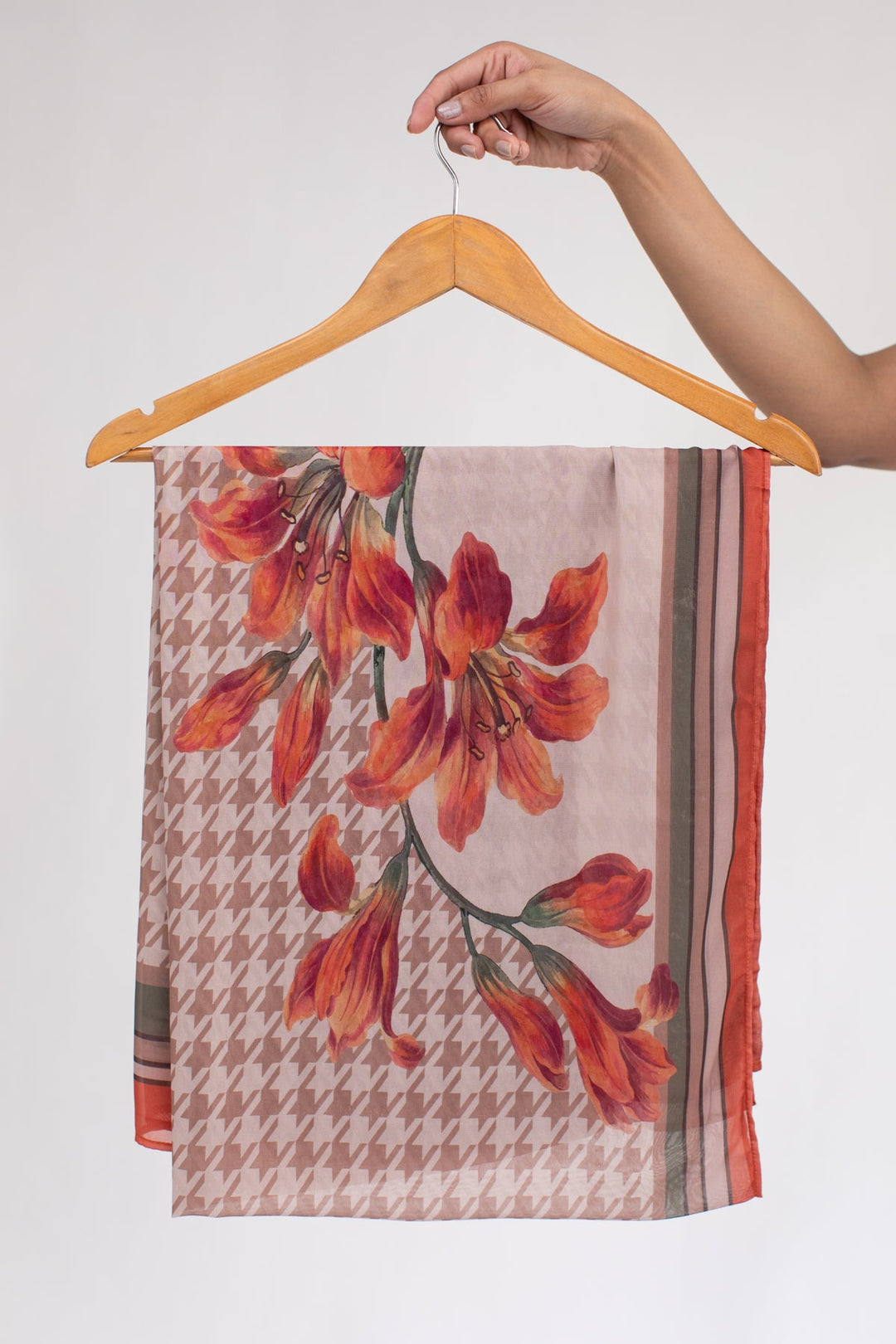 Printed Scarf - 01 - Peach Republic