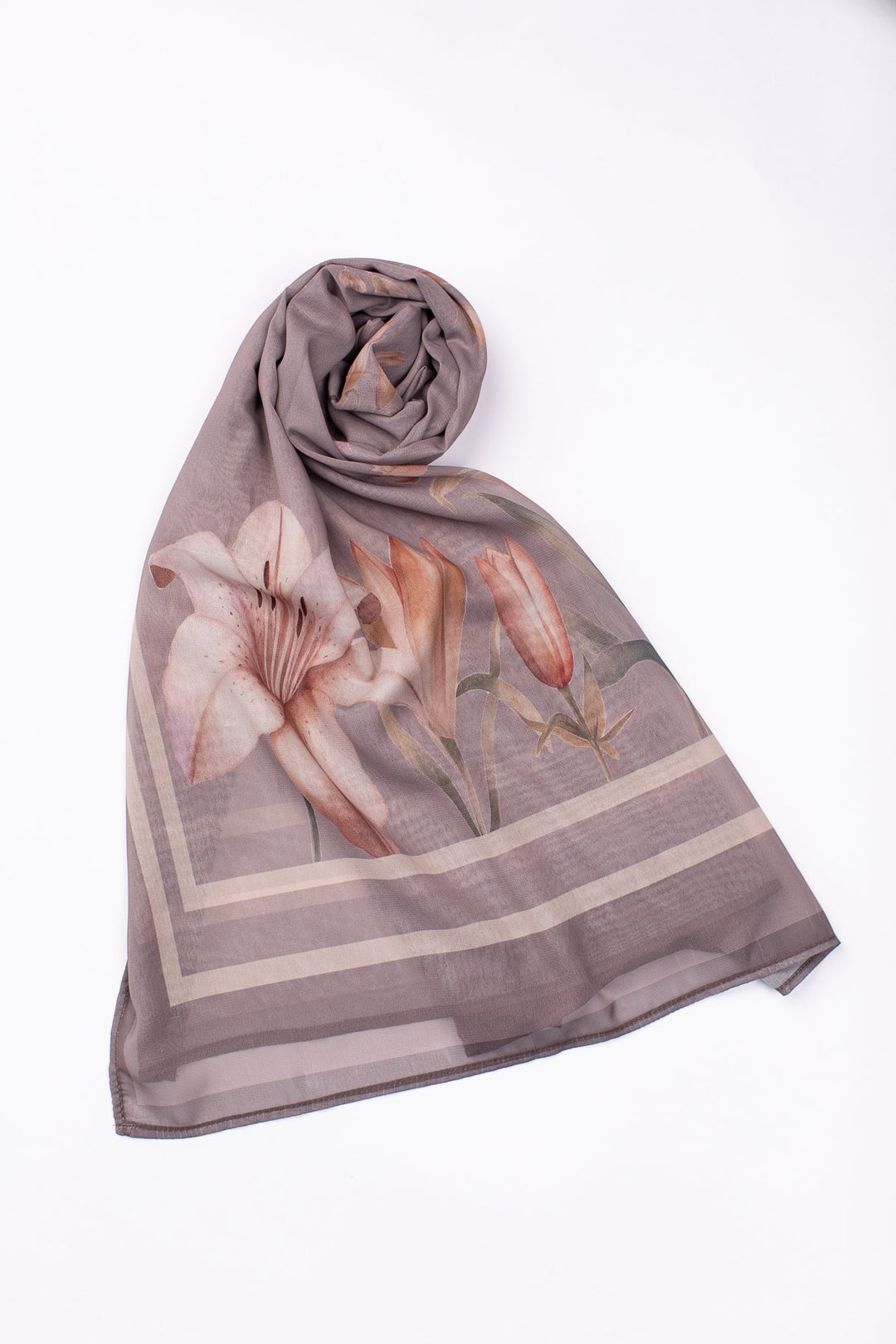 Printed Scarf - 02 - Peach Republic