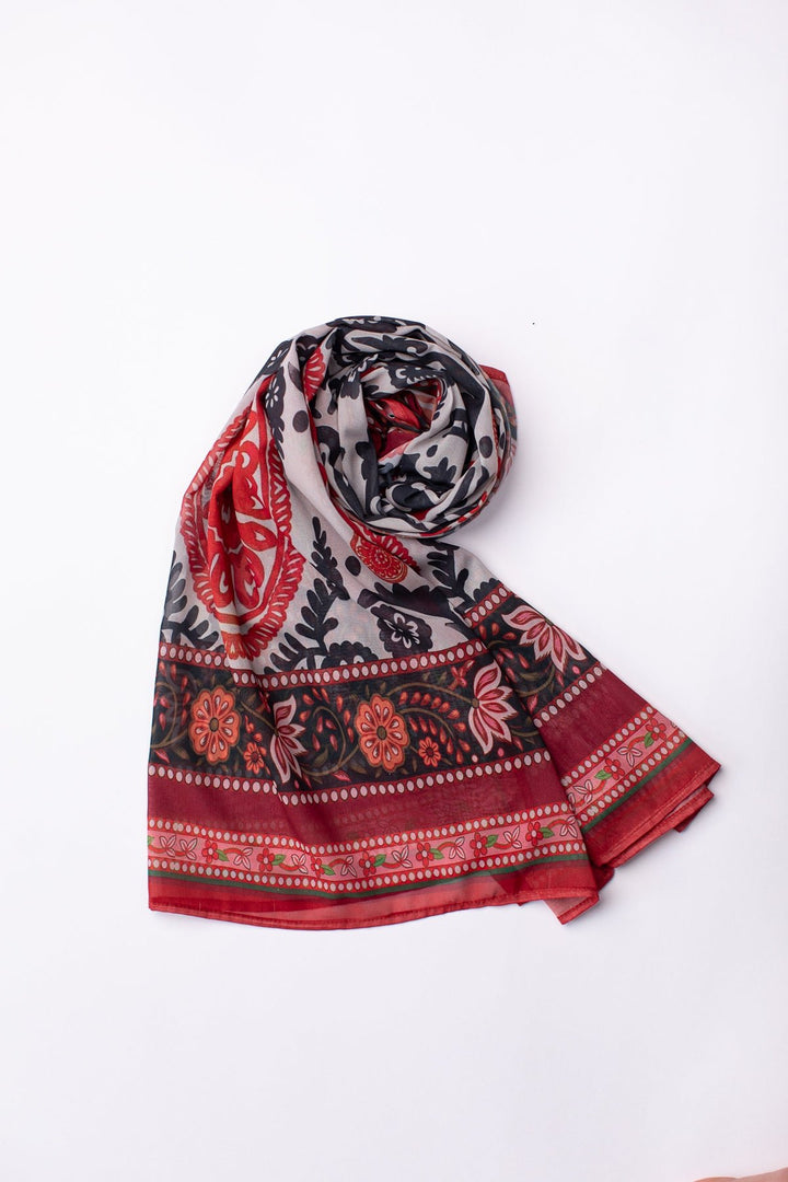 Printed Scarf - 08 - Peach Republic