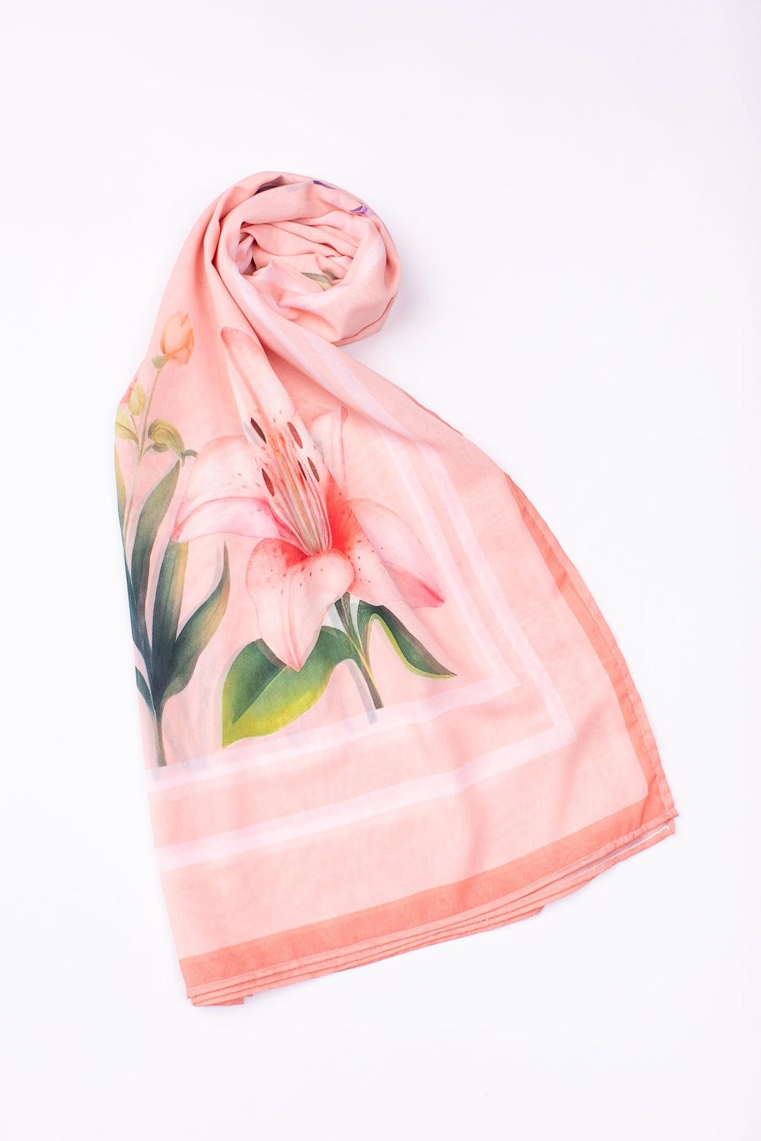 Printed Scarf - 13 - Peach Republic