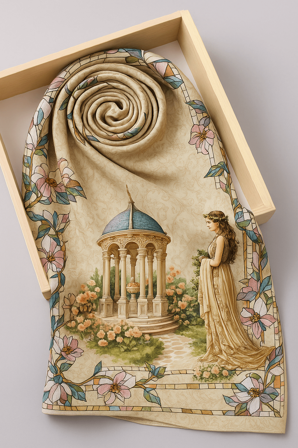 Printed Scarf - 17 - Peach Republic