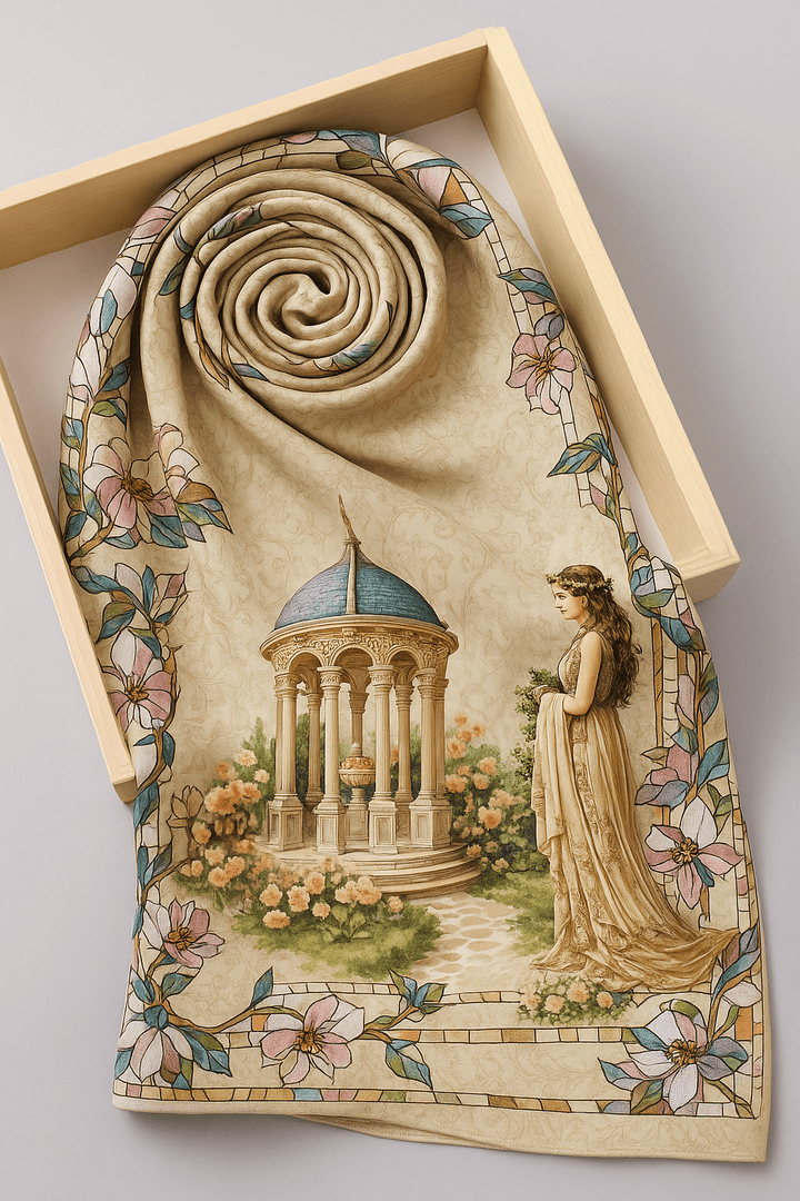 Printed Scarf - 17 - Peach Republic