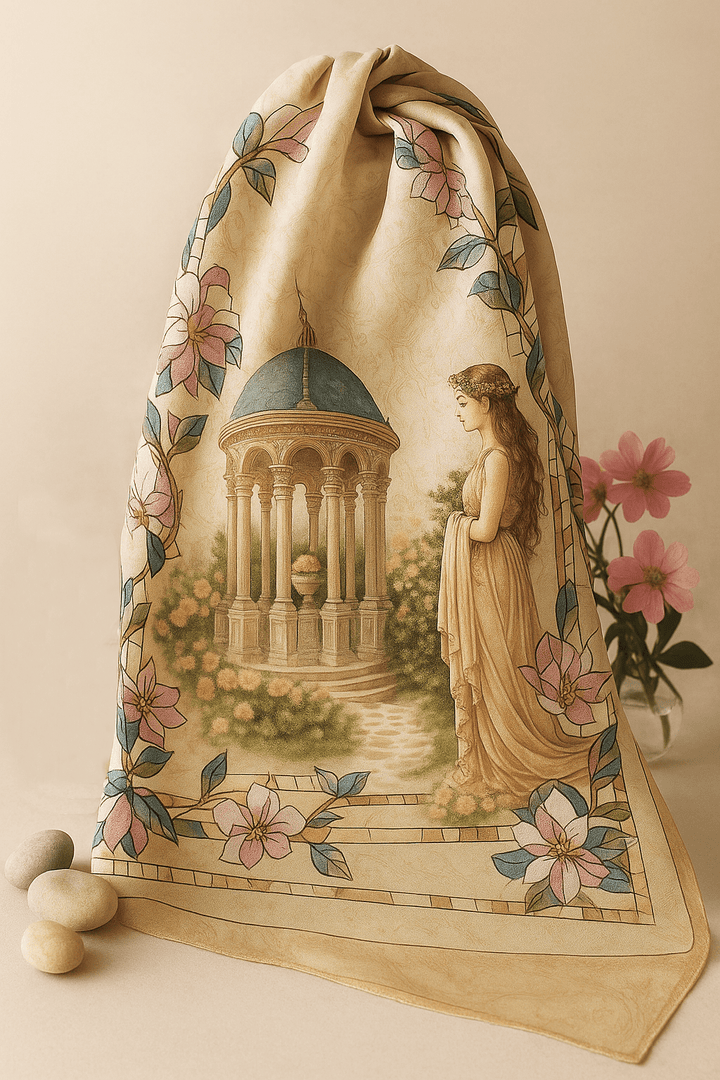 Printed Scarf - 17 - Peach Republic