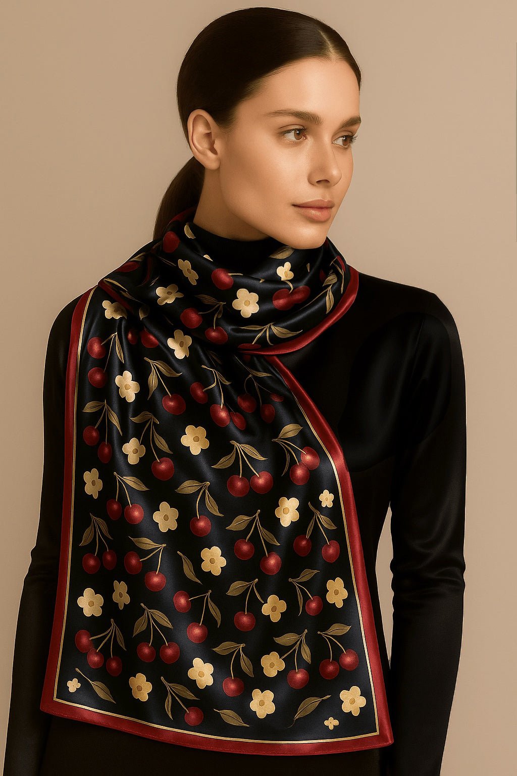 Printed Scarf - 19 - Peach Republic