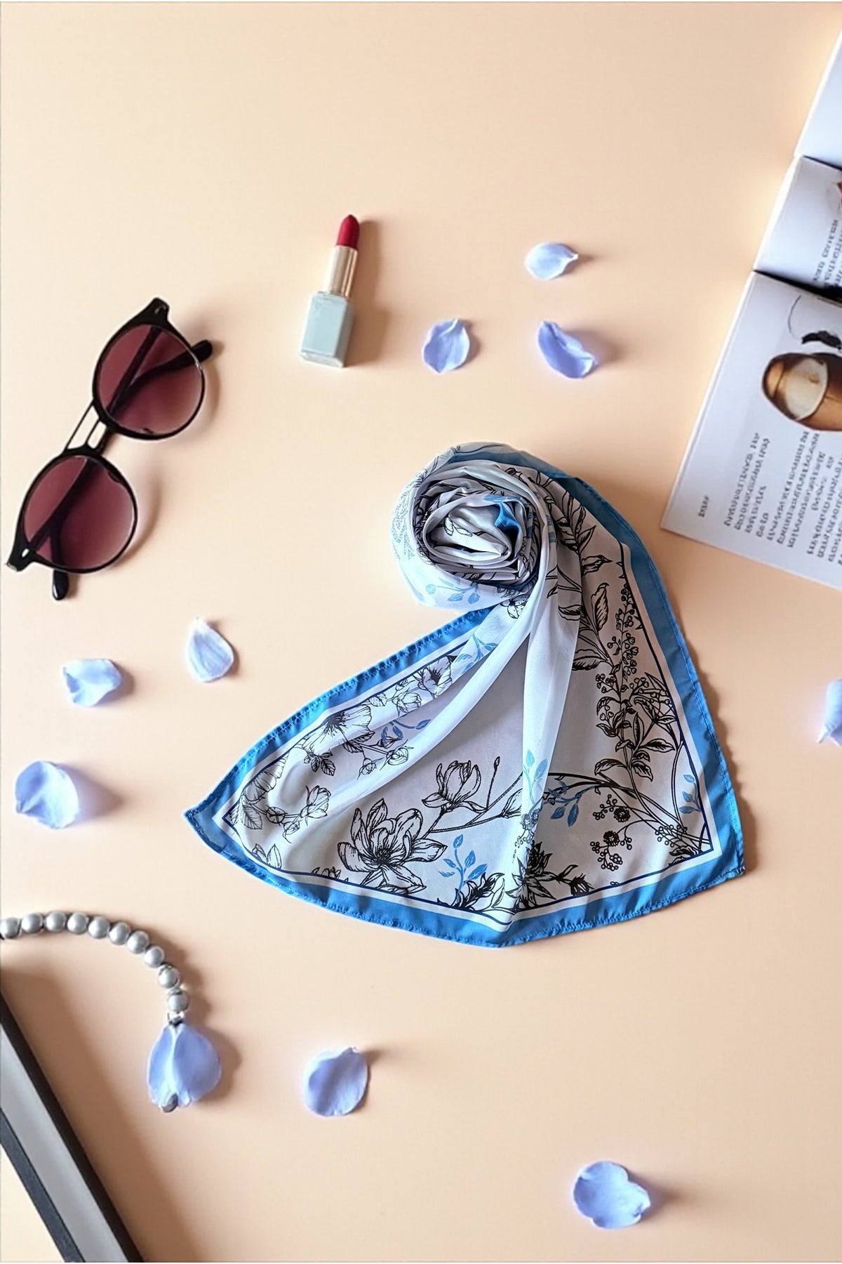 Printed Scarf - 19 - Peach Republic