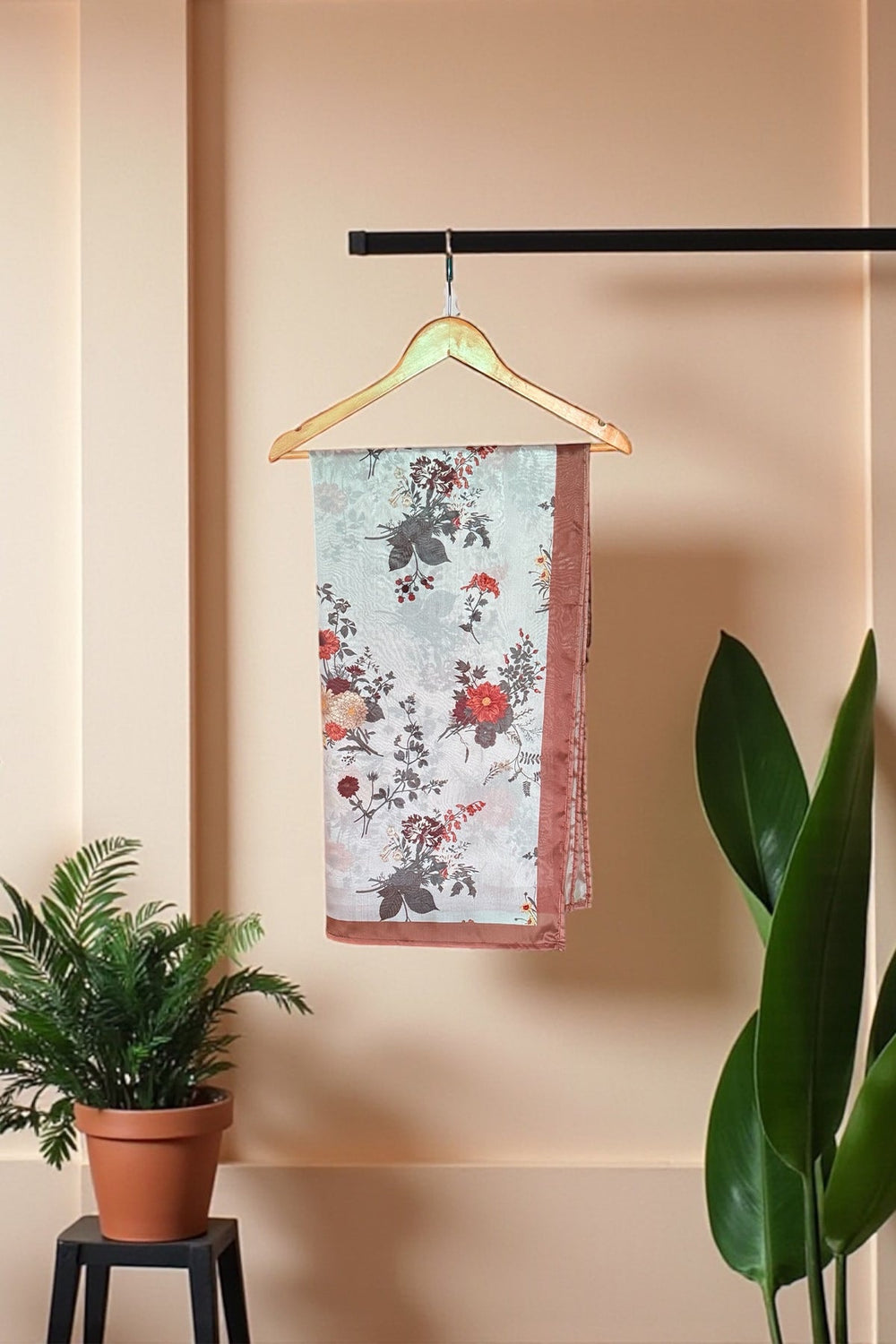 Printed Scarf - 20 - Peach Republic