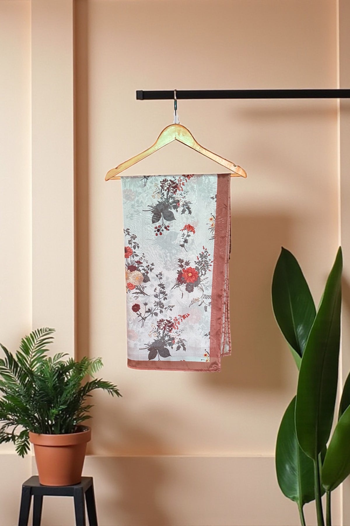Printed Scarf - 20 - Peach Republic