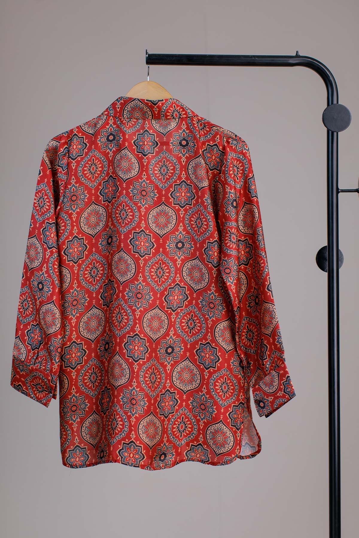 Printed Silk Top - 11 - Peach Republic