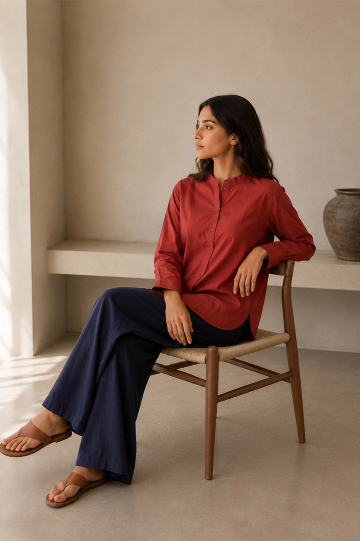 Rust Cambric Top