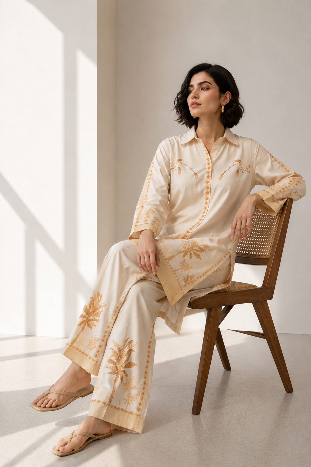 2 Piece Printed  Suit - 64
