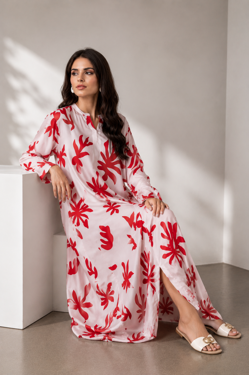 Coral Bloom Dress
