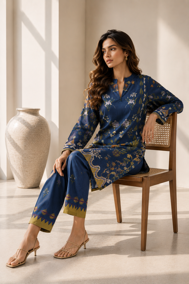 2 Piece Printed  Suit - 56