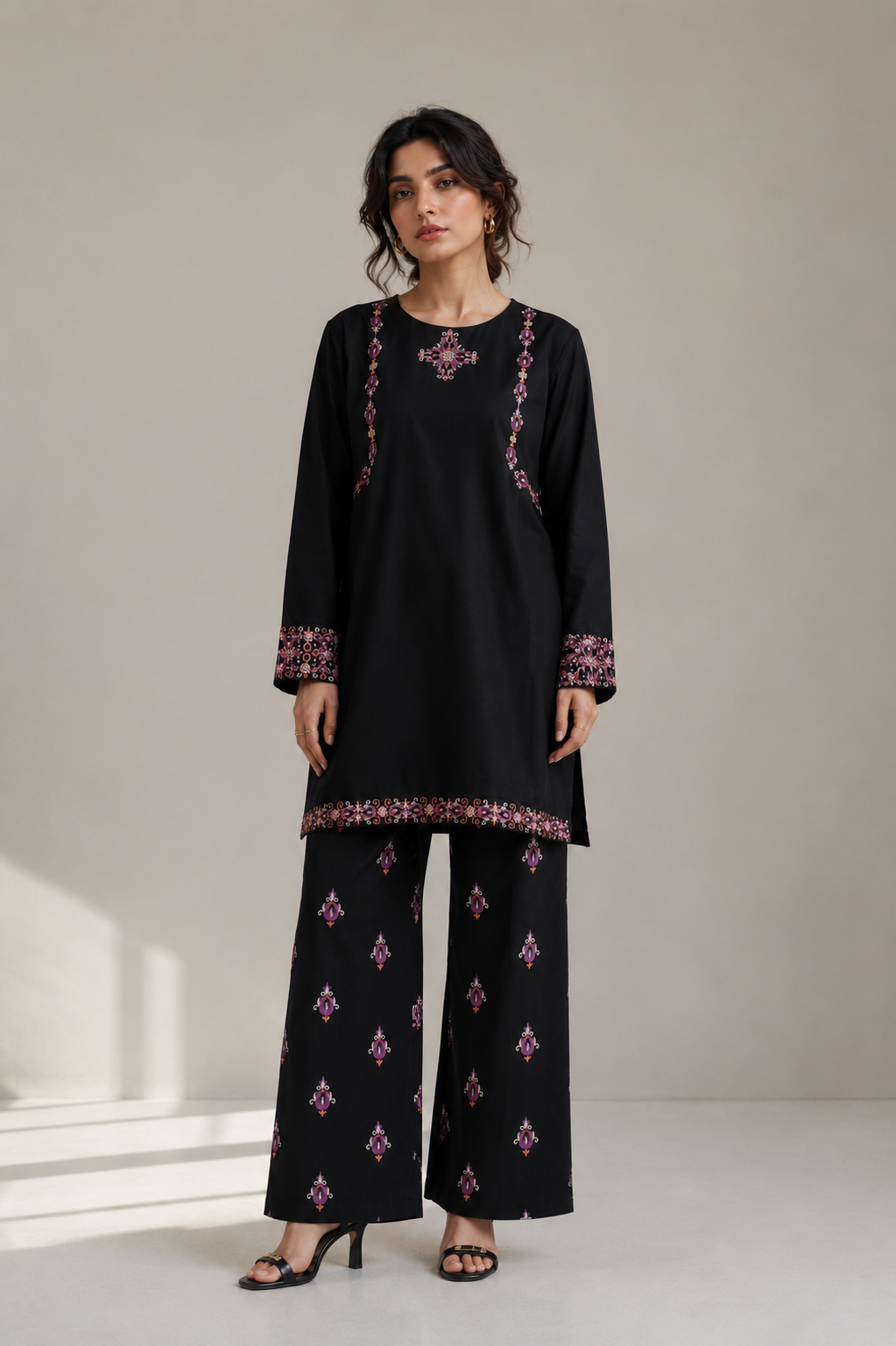 Black Embroidered Shirt - 02