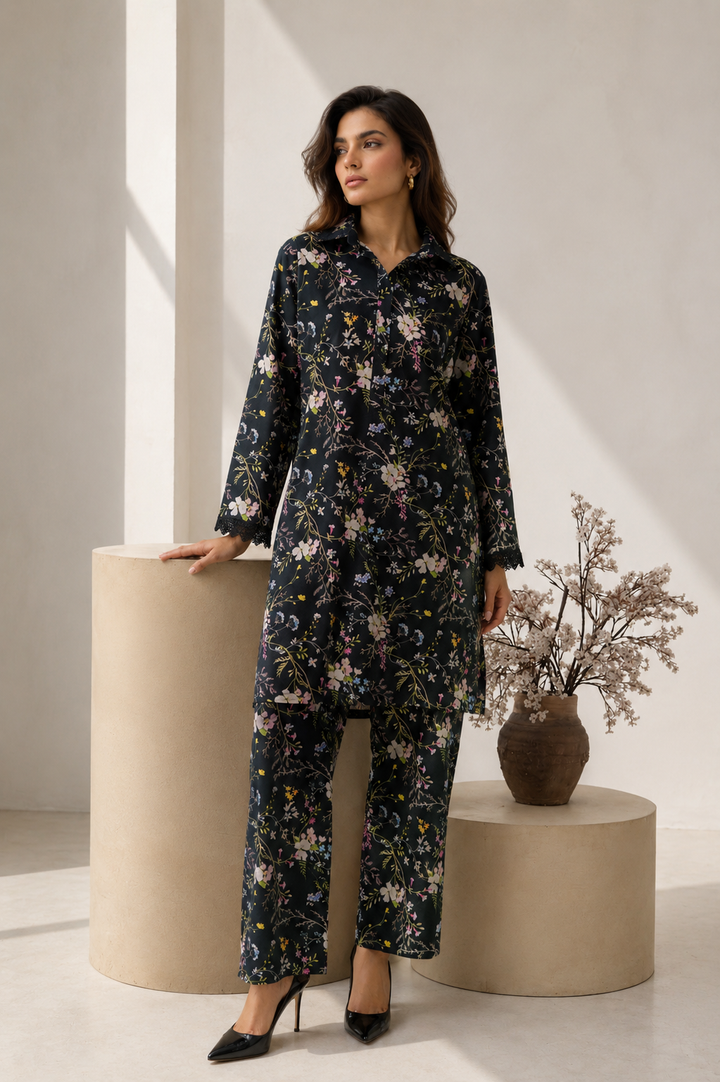 2 Piece Printed  Suit - 39