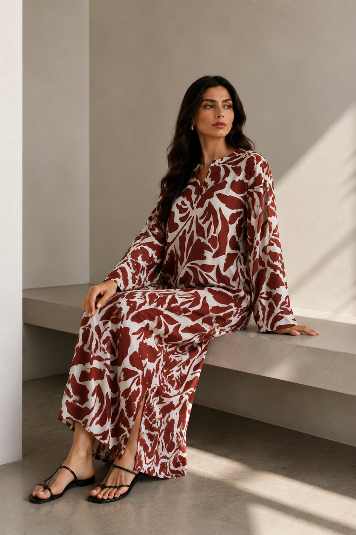 Terracotta Flow Dress