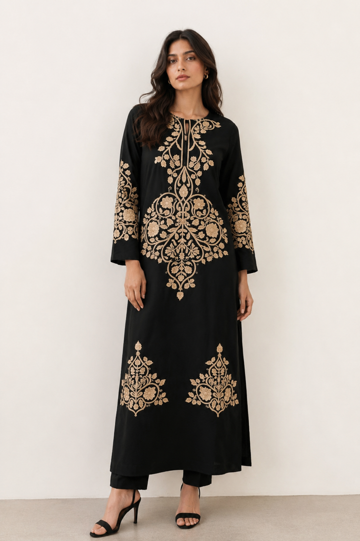 Black Printed Dress