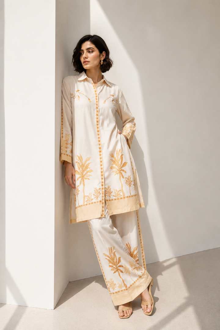 2 Piece Printed  Suit - 64