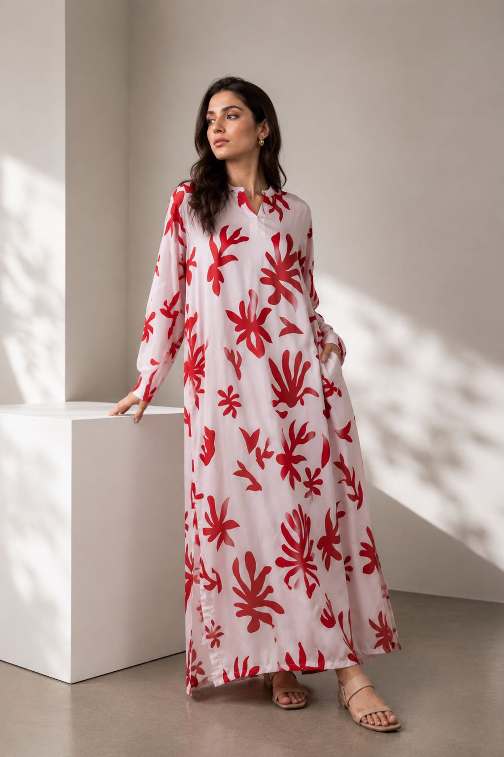 Coral Bloom Dress