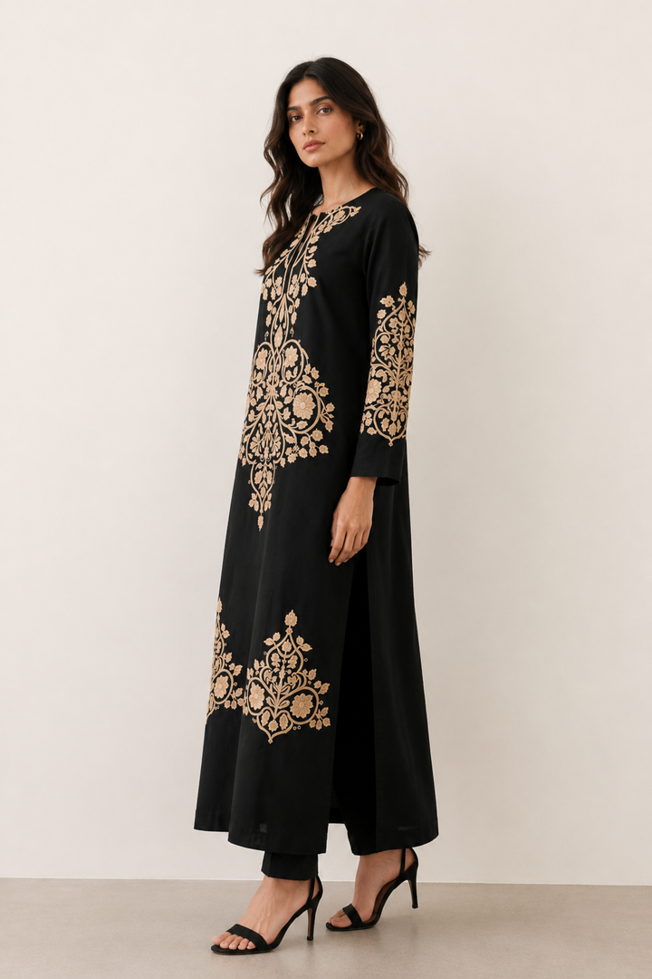 Black Printed Dress