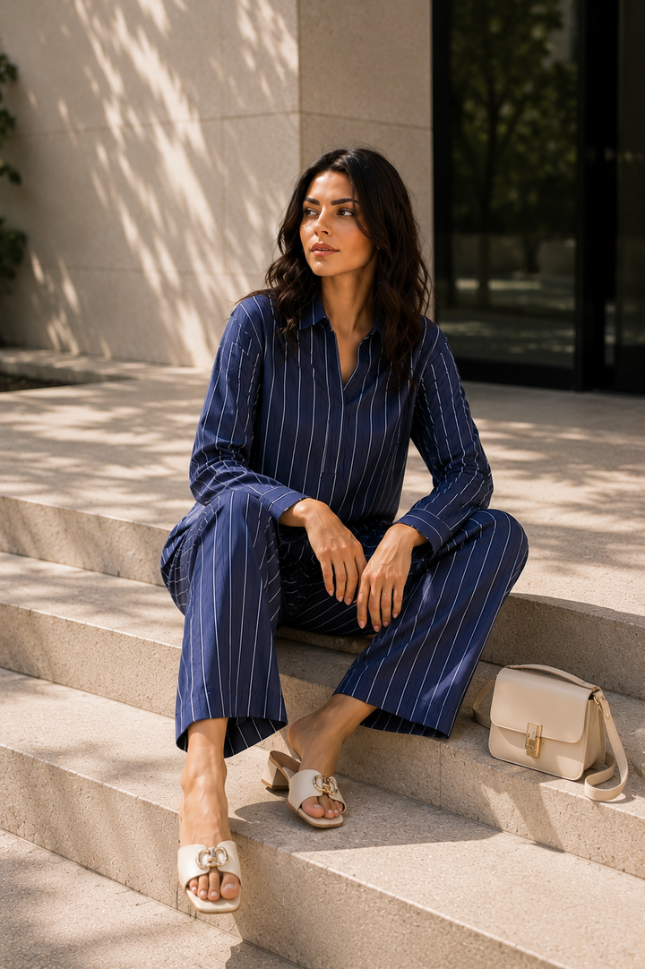 Midnight Stripe Co-Ord Set