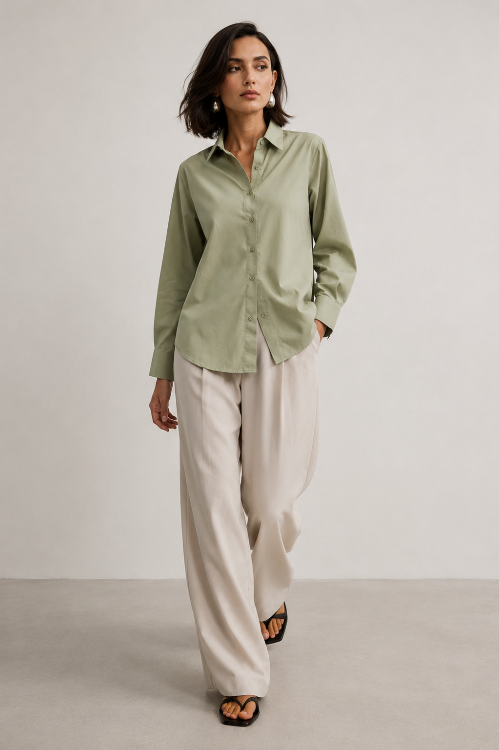 Mint Cambric Top - 01