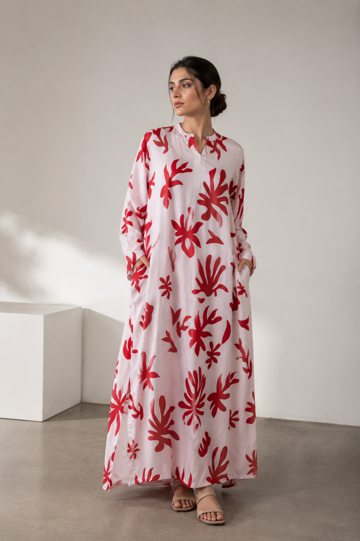 Coral Bloom Dress