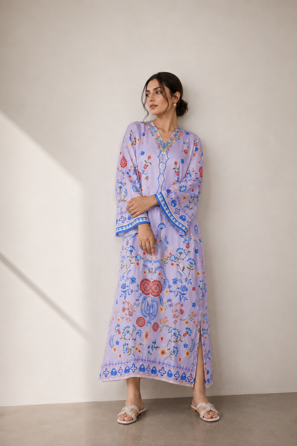 Soft Lilac Kaftan