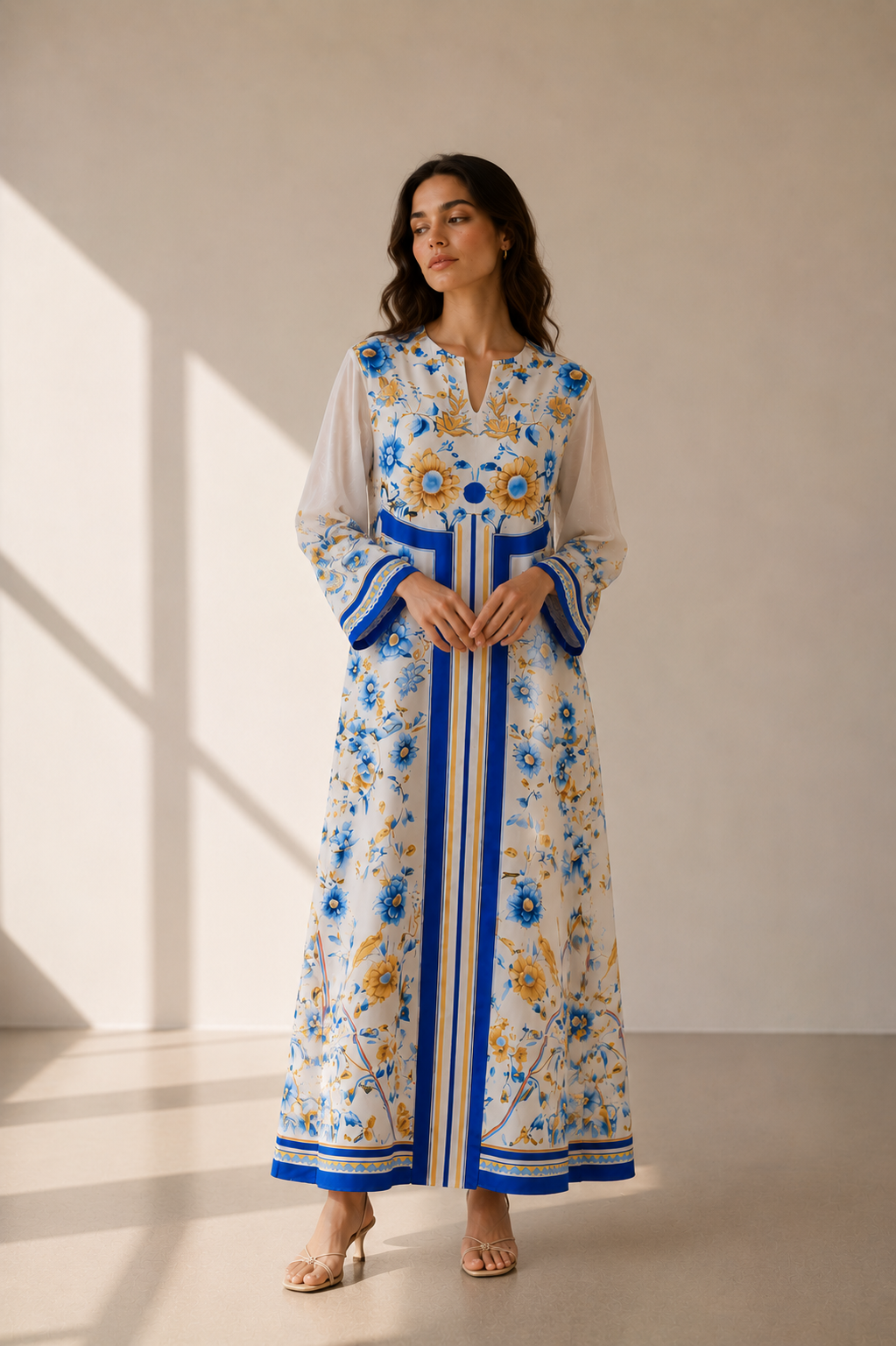 Ivory Bloom Kaftan