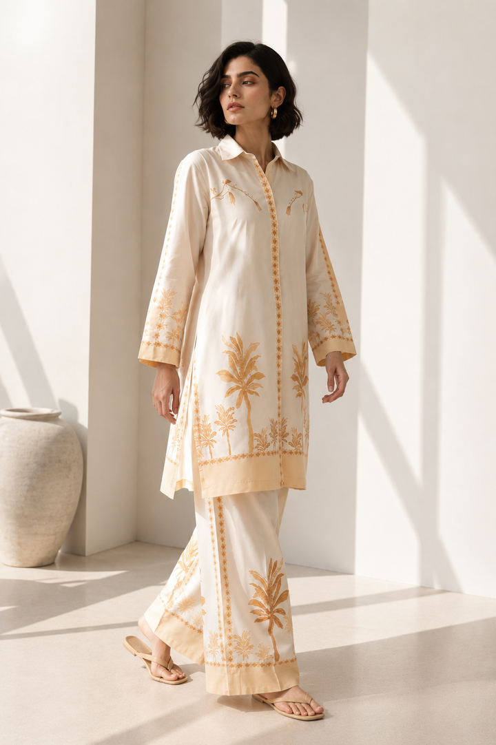 2 Piece Printed  Suit - 64