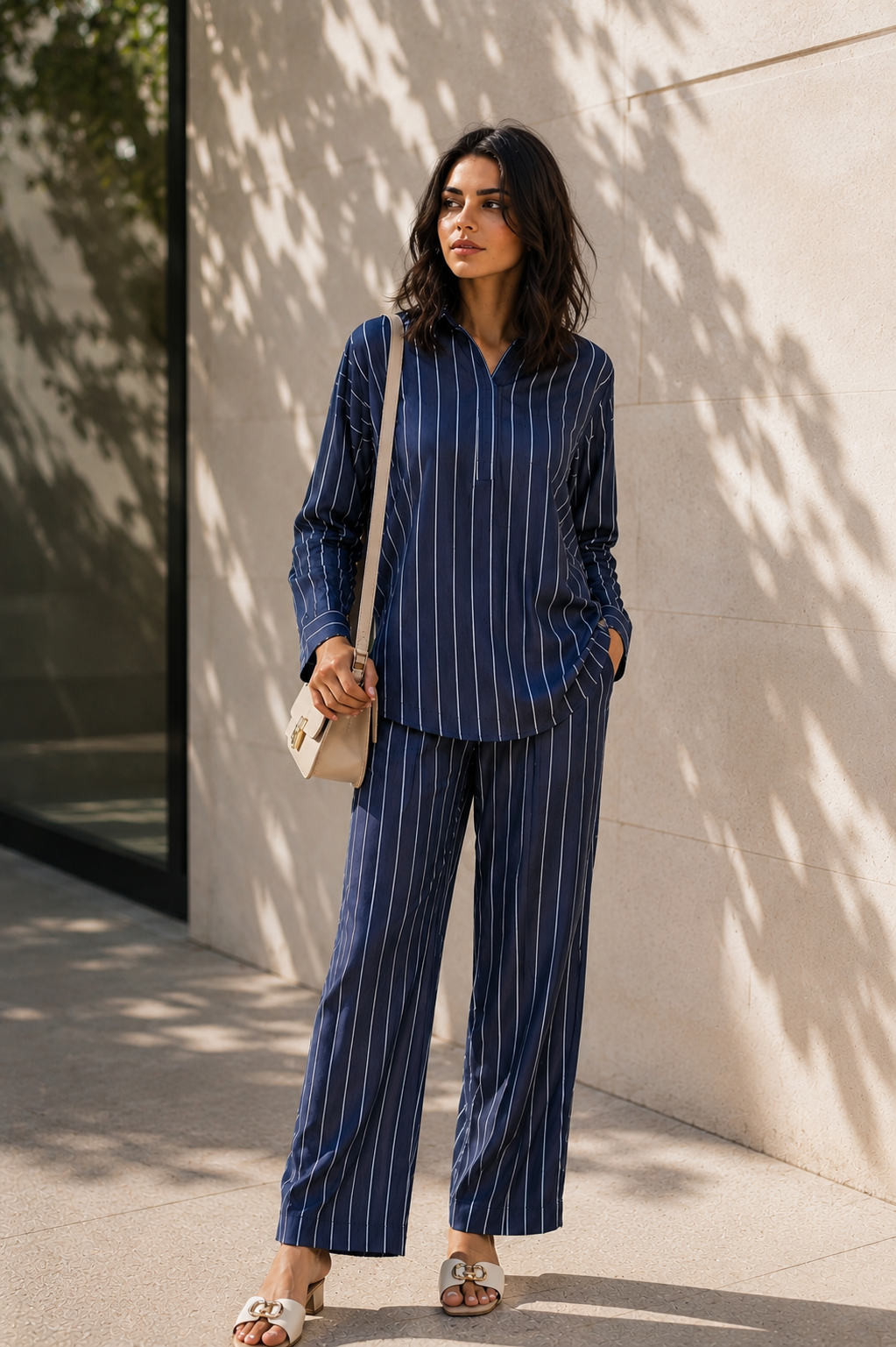 Midnight Stripe Co-Ord Set