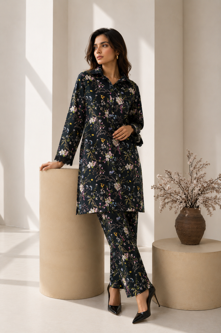 2 Piece Printed  Suit - 39