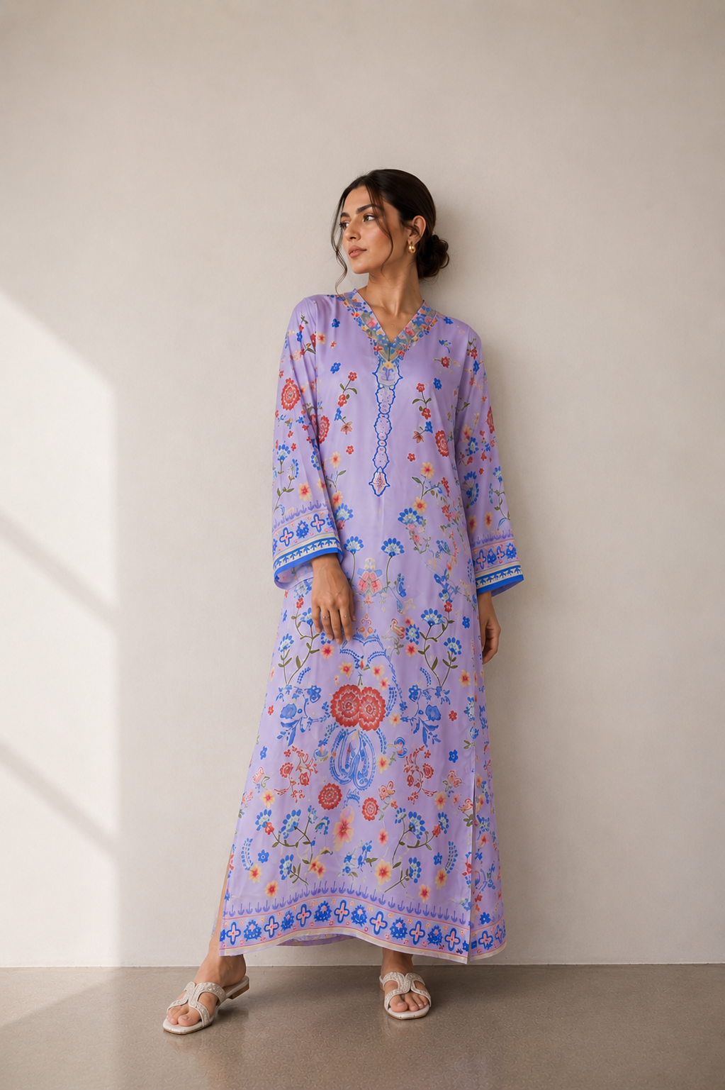 Soft Lilac Kaftan