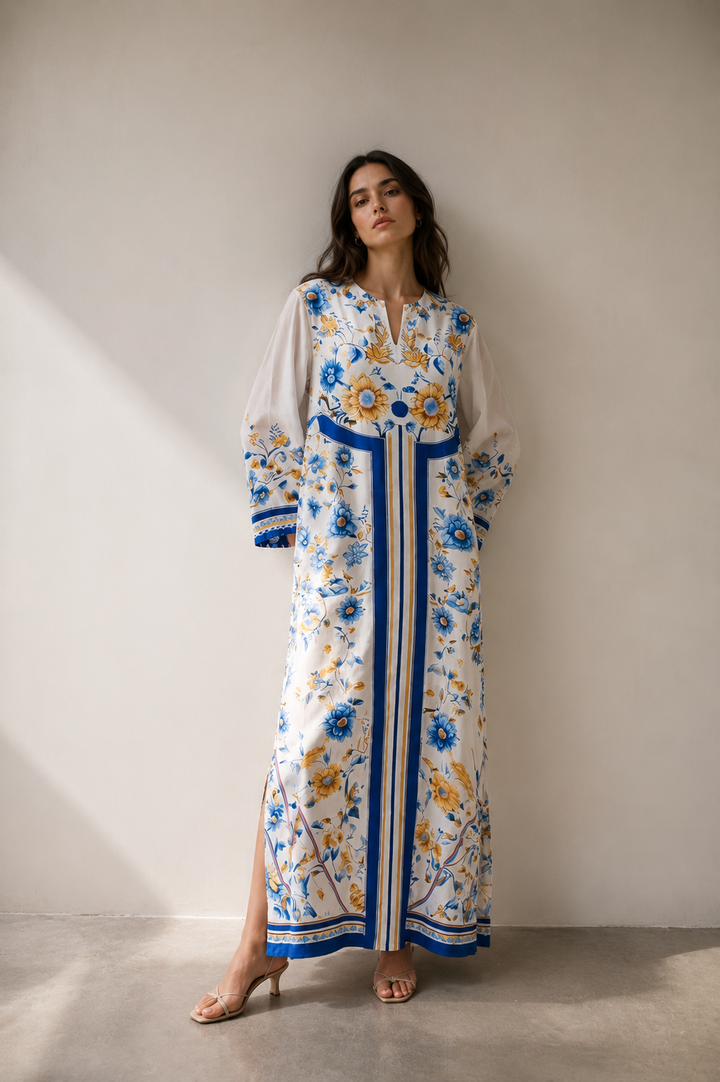 Ivory Bloom Kaftan